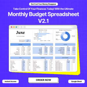 Monthly Budget Spreadsheet