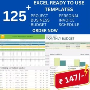 125+ Excel Templates Bundle